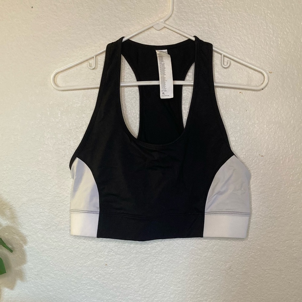 Black & White Sports Bra